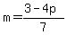 m=%283-4p%29%2F7
