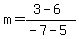 m=%283-6%29%2F%28-7-5%29