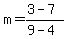 m=%283-7%29%2F%289-4%29