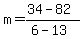 m=%2834-82%29%2F%286-13%29