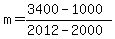 m=%283400-1000%29%2F%282012-2000%29