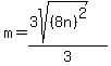 m=%283sqrt%28%288n%29%5E2%29%29%2F3