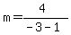 m=%284%29%2F%28-3-1%29