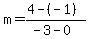 m=%284-%28-1%29%29%2F%28-3-0%29