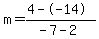 m=%284--14%29%2F%28-7-2%29