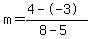m=%284--3%29%2F%288-5%29