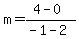 m=%284-0%29%2F%28-1-2%29