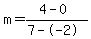 m=%284-0%29%2F%287--2%29