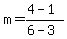 m=%284-1%29%2F%286-3%29