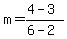 m=%284-3%29%2F%286-2%29