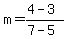 m=%284-3%29%2F%287-5%29