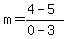 m=%284-5%29%2F%280-3%29