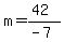 m=%2842%29%2F%28-7%29