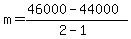m=%2846000-44000%29%2F%282-1%29