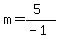 m=%285%29%2F%28-1%29