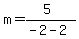 m=%285%29%2F%28-2-2%29
