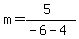 m=%285%29%2F%28-6-4%29