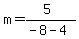 m=%285%29%2F%28-8-4%29