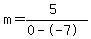 m=%285%29%2F%280--7%29