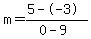 m=%285--3%29%2F%280-9%29