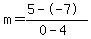 m=%285--7%29%2F%280-4%29