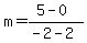 m=%285-0%29%2F%28-2-2%29