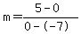 m=%285-0%29%2F%280--7%29