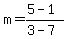 m=%285-1%29%2F%283-7%29