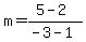 m=%285-2%29%2F%28-3-1%29