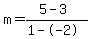 m=%285-3%29%2F%281--2%29