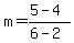 m=%285-4%29%2F%286-2%29