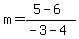 m=%285-6%29%2F%28-3-4%29