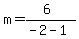 m=%286%29%2F%28-2-1%29