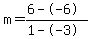 m=%286--6%29%2F%281--3%29