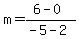 m=%286-0%29%2F%28-5-2%29