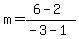 m=%286-2%29%2F%28-3-1%29
