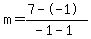 m=%287--1%29%2F%28-1-1%29