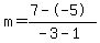 m=%287--5%29%2F%28-3-1%29
