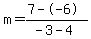m=%287--6%29%2F%28-3-4%29