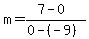 m=%287-0%29%2F%280-%28-9%29%29