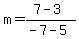\"m=%287-3%29%2F%28-7-5%29\"