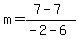 m=%287-7%29%2F%28-2-6%29