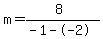 m=%288%29%2F%28-1--2%29