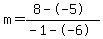 m=%288--5%29%2F%28-1--6%29