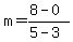 m=%288-0%29%2F%285-3%29