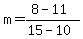 m=%288-11%29%2F%2815-10%29