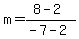 m=%288-2%29%2F%28-7-2%29