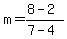 m=%288-2%29%2F%287-4%29