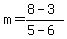 m=%288-3%29%2F%285-6%29