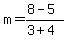 m=%288-5%29%2F%283%2B4%29